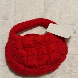 COS Red Quilted Shoulder Bag